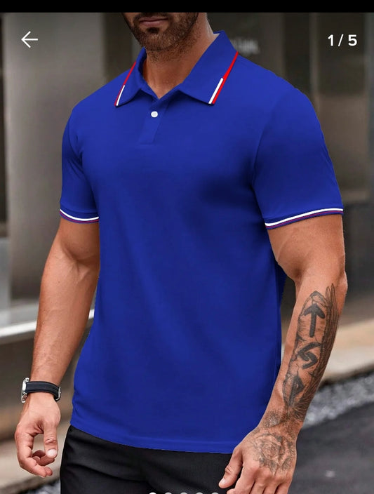 Playera polo azul